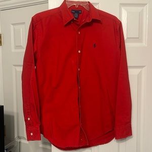 Ralph Lauren Red Button Down Youth Large
